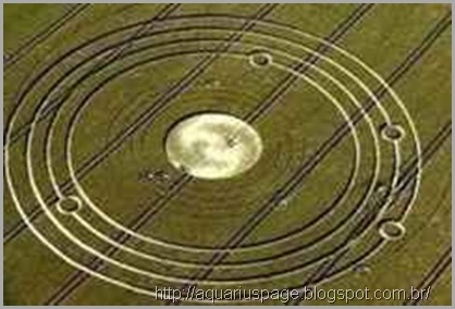 Crop circle sistema sólar 2012 a primeira parte do desenho.
