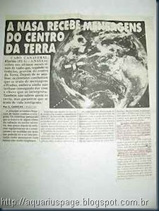 Intratérrenos sem comúnicam nasa a nasa e as mensagens de rádio do centro da terra.