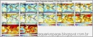 Mapas super aquecimento global