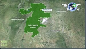 Localizacao queda meteoro Rússia