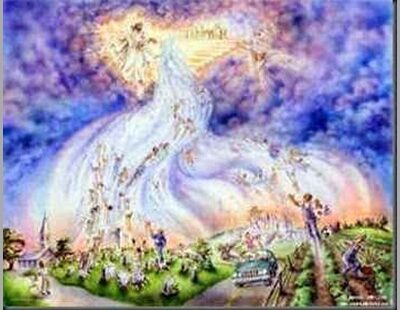 Arrebatamento dos cristãos a ascensão dos santos aos céus.