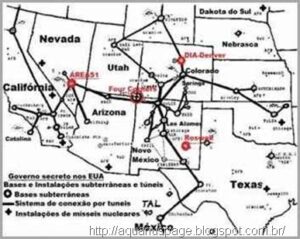 Área 51 e os túneis para o interior da Terra Oca (Agharta) 11 Area 51 base secreta local dos tuneis