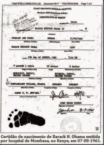 Certidao nascimento obama