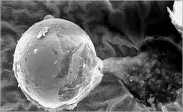 Esfera Extraterrestre Atmosfera esfera com material biológico vinda do espaço.