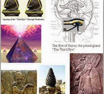 Glândula pineal símbolos a glândula pineal: um transdutor de cristal.