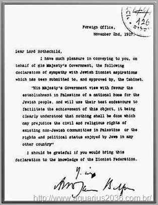 Boicote a Israel, porque todo homem de bem e cristão devem apoiar ? 5 Declaração balfour traicao arabes uma causa justa e a traição britânica.