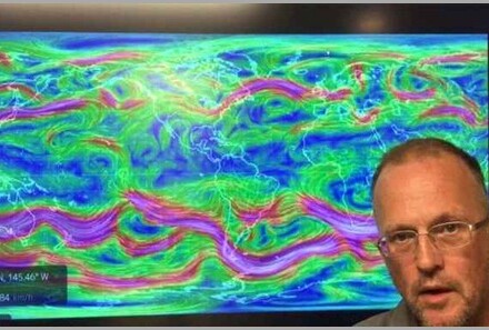Jato Hesmisferio Cruzando Equador "emergência climática global “ corrente de jato do hemifério sul está cruzando o equador.