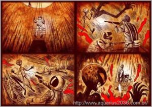 Alienígenas greys e humanos em guerra na base de Duce em 1979 1 Luta Base Subterranea Aliens