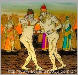 Mohenjo Daro, o local da batalha dos deuses alienígenas Anunnaki 9 Batalha entre alalu anu