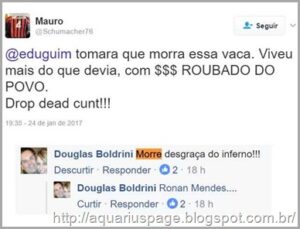 "Marisa Letícia com AVC, vai para o SUS, sofre e morre lá praga” (manifesto de direita) 6 Odio Contra Marisa Lula