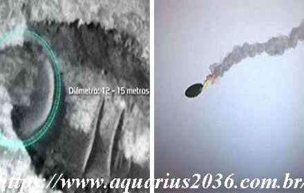 Óvnis acidentado marte enorme disco voador acidentado na superfície de marte.