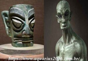 Alienígenas relíquias sanxingdui china
